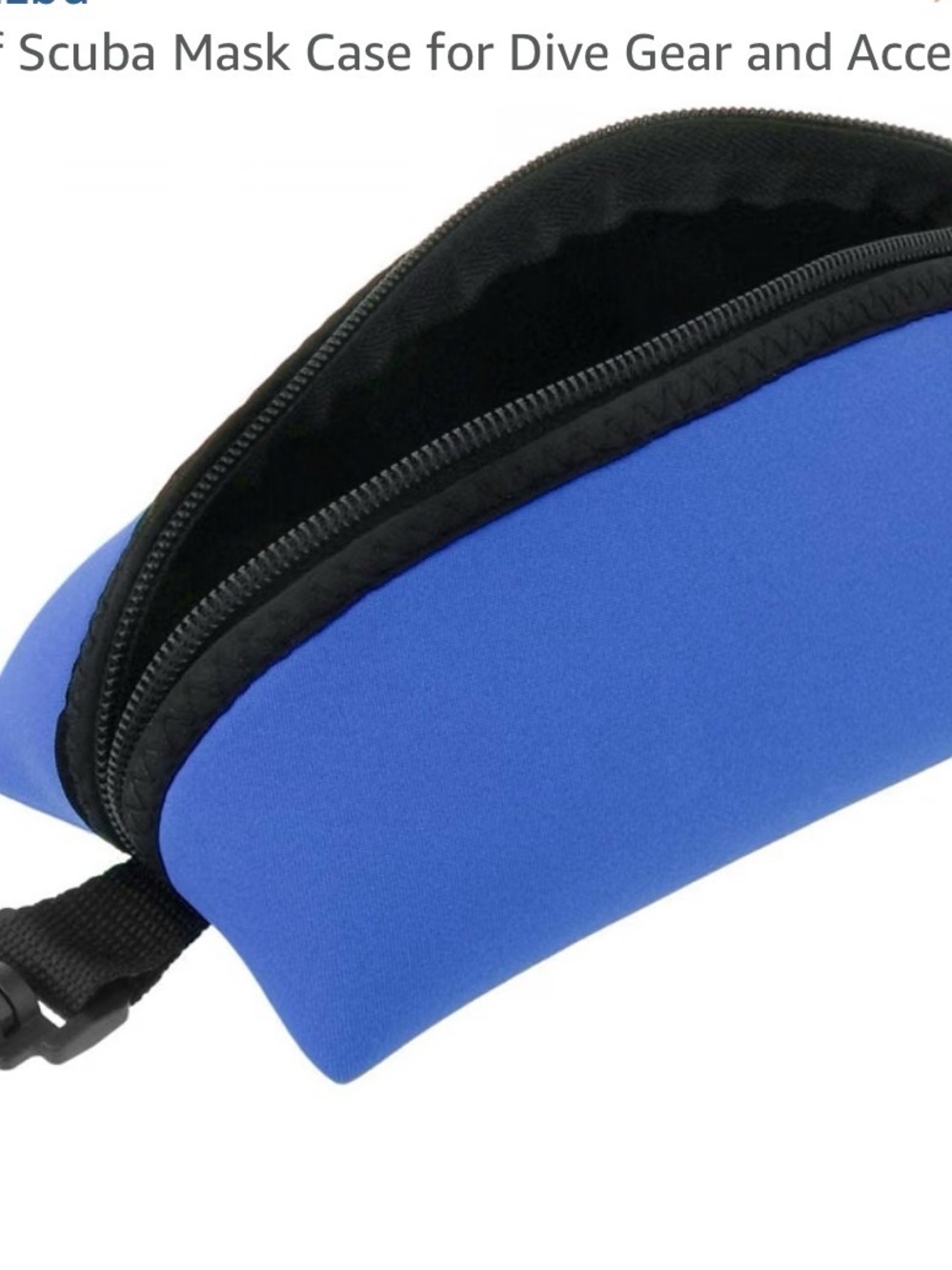 Blue Neoprene Mask Case Pouch - Unbranded